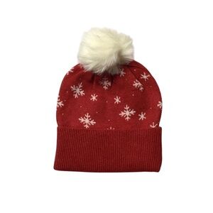 Snowflake Pom Pom Beanie